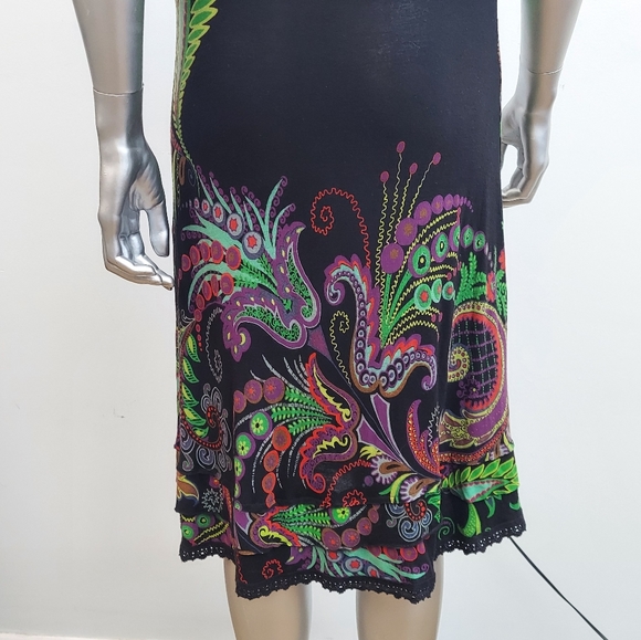 Desigual Floral Print Short Sleeve Dress - Picture 9 of 12